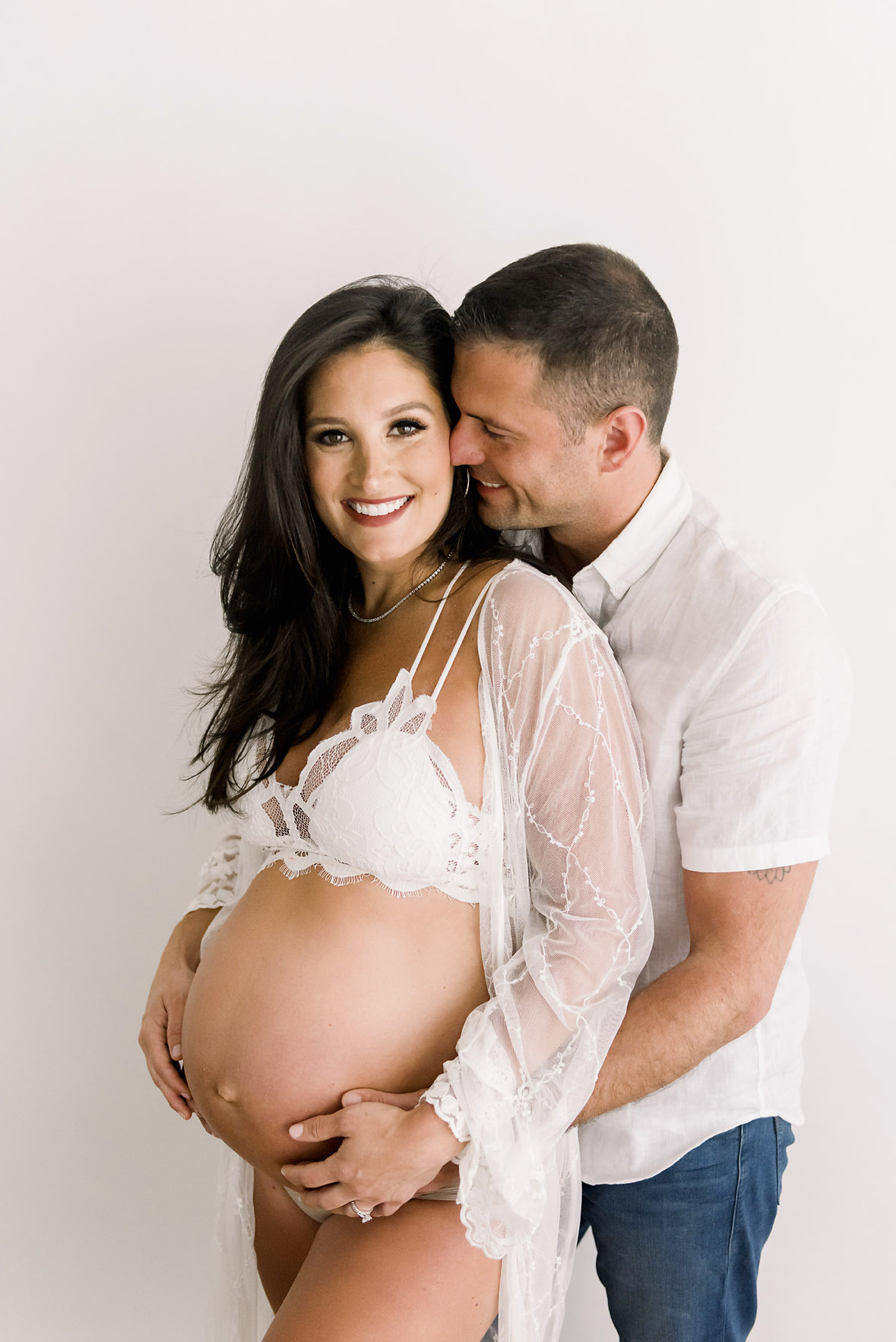 couples maternity session with husband