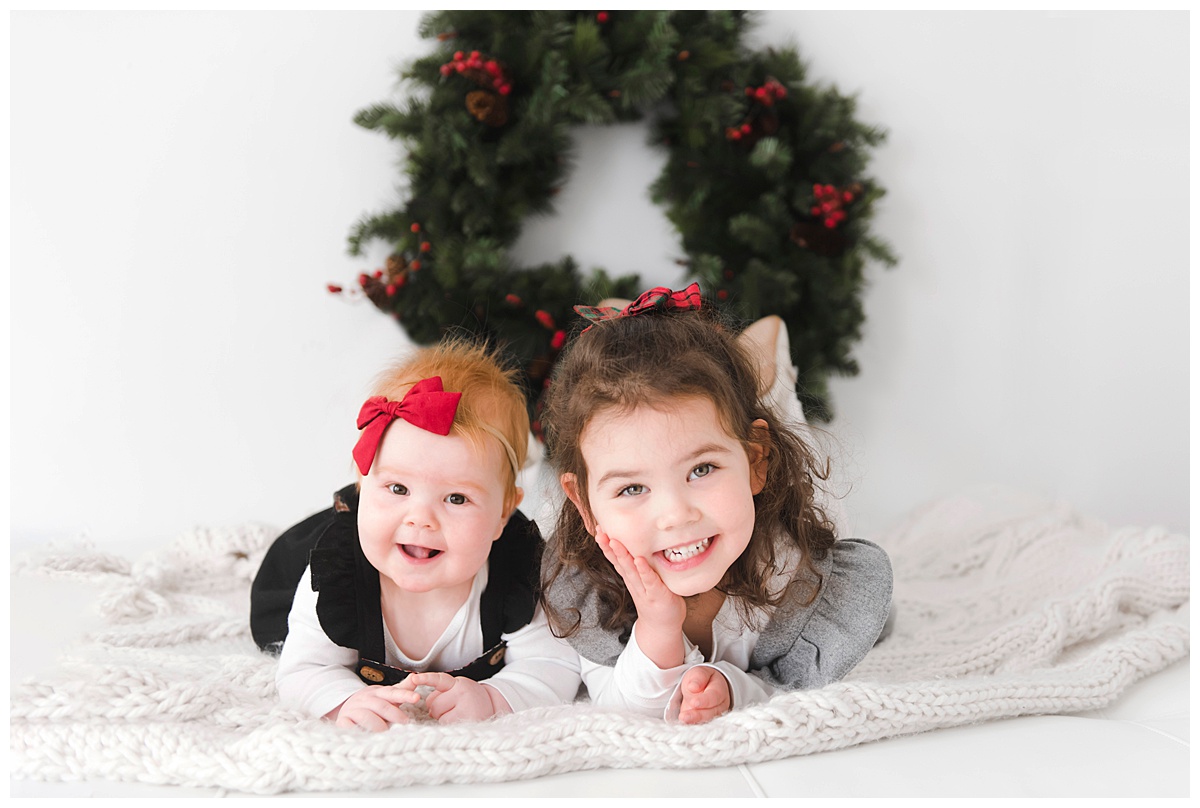 Christmas photos at Boston baby portrait studio