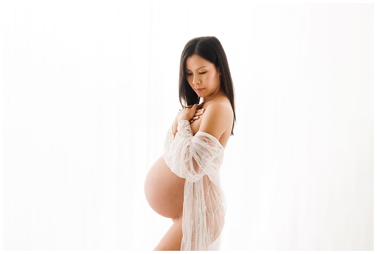 Intimate Maternity Boudoir Photography Boston MA